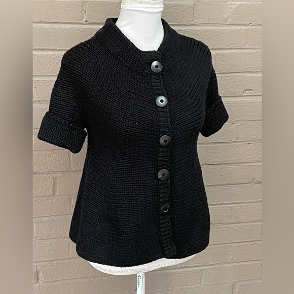 Vince black wool blend cable knit sweater XS - Picture 2 of 12